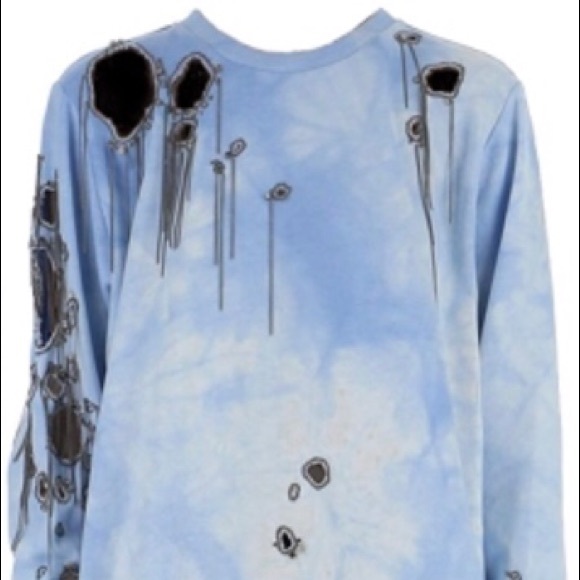 distressed tie dye sweatshirt